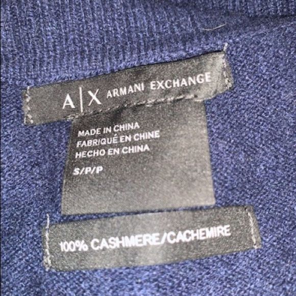 NWT Armani Exchange 100% Cashmere Comfy Warm Cozy Athleisure Wear - Picture 3 of 8
